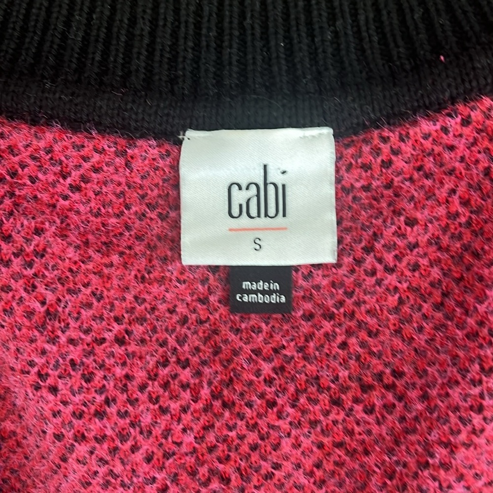 NWOT Cabi Rococo Pullover cotton blend Sweater sz Small style #4102 pink floral - Picture 6 of 7